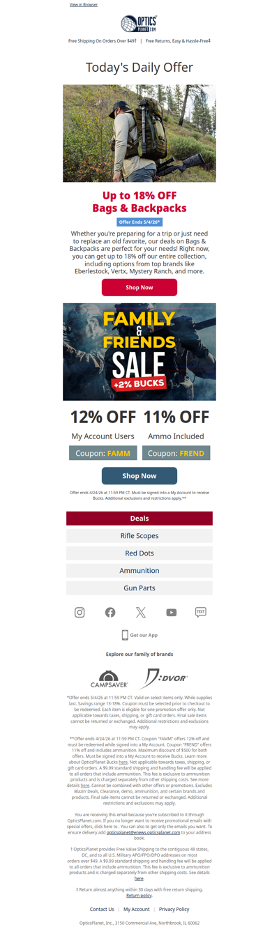 Save up to 18% on Bags & Backpacks