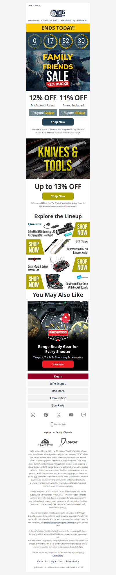 ⏰ Family & Friends Deals End Today 💰