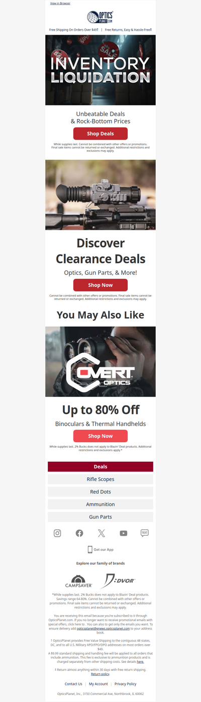 Inventory Liquidation — Everything Must Go