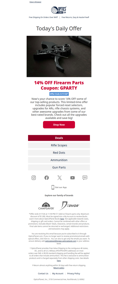 14% OFF Fan-Favorite Firearm Parts 🔫