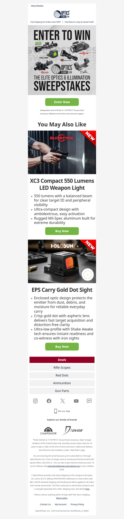 The Elite Optics & Illumination Sweepstakes