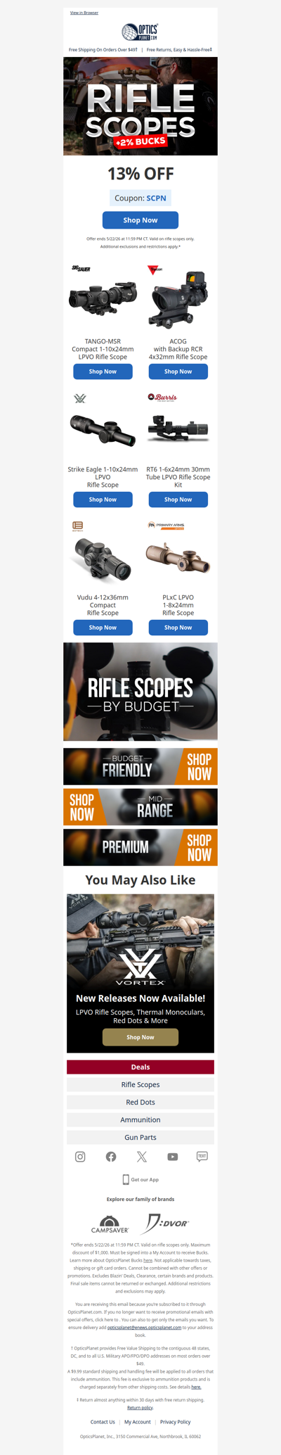 🎯 13% OFF Rifle Scopes!