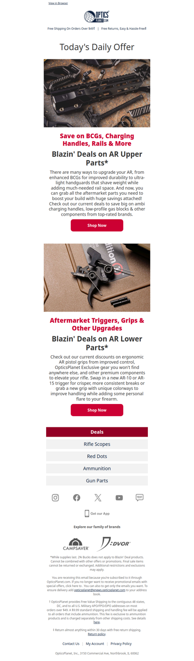 AR Parts Blazin' Deals