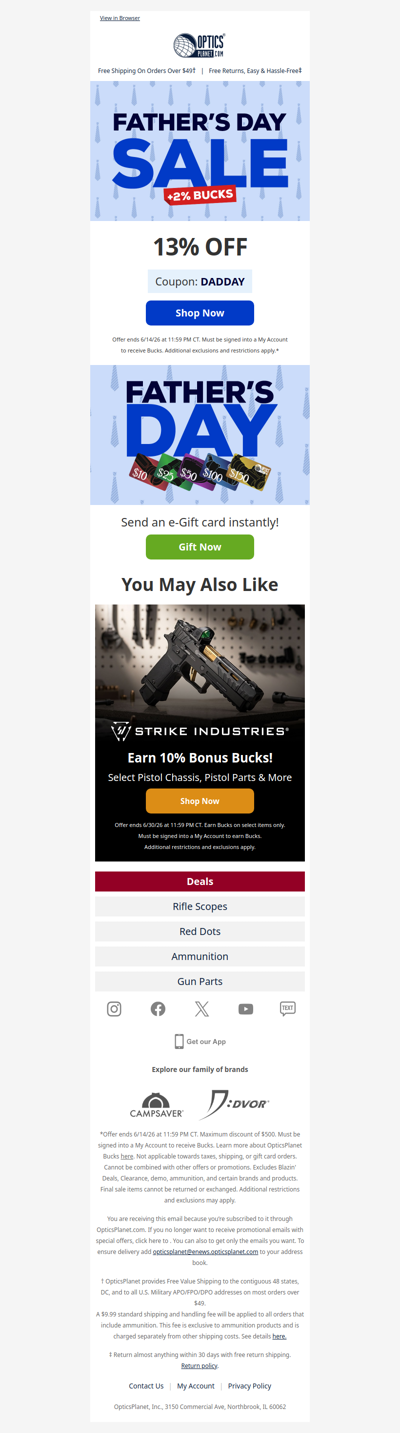 Father's Day Savings