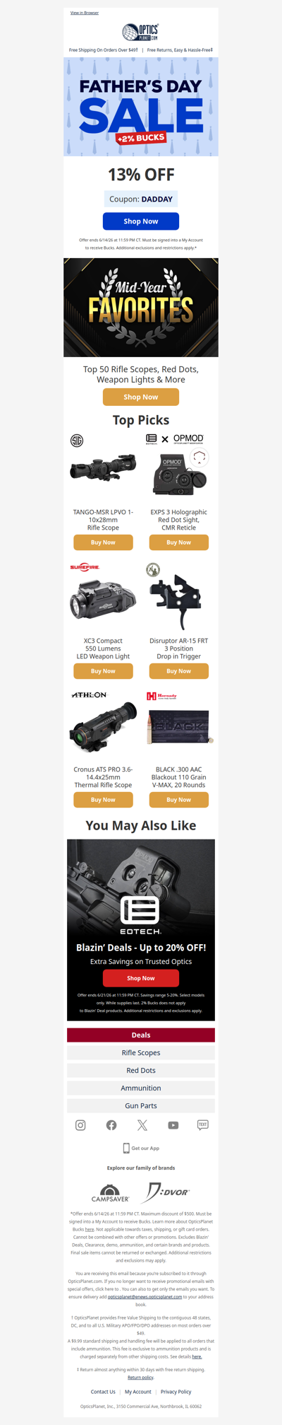 13% OFF Father's Day Sale