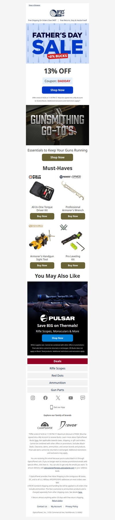 13% OFF for Father’s Day