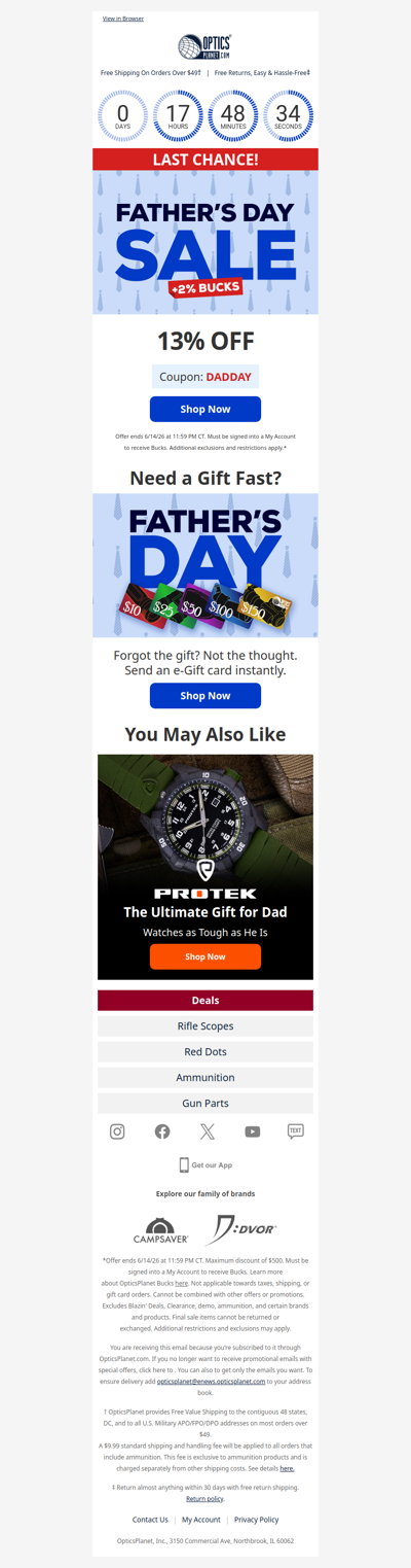Last Chance: Father's Day Savings