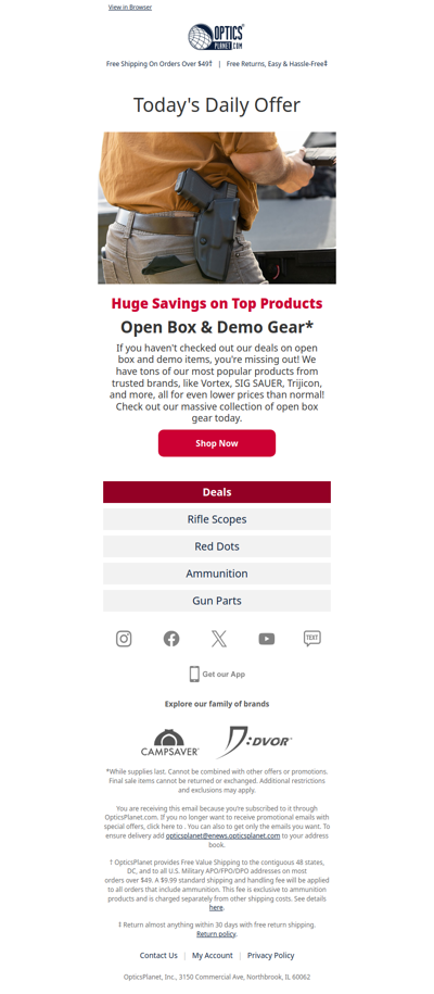 Open Box & Demo Deals!