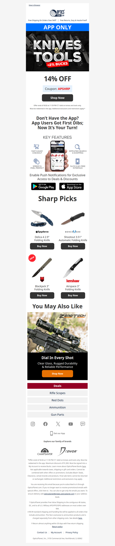 14% OFF Knives & Tools in the App