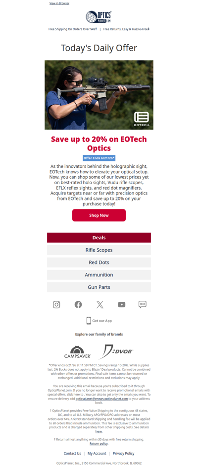 Up to 20% OFF EOTech Optics!