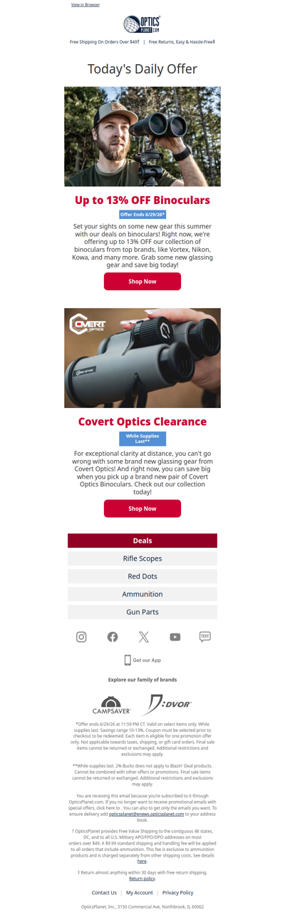Up to 13% OFF Binoculars!
