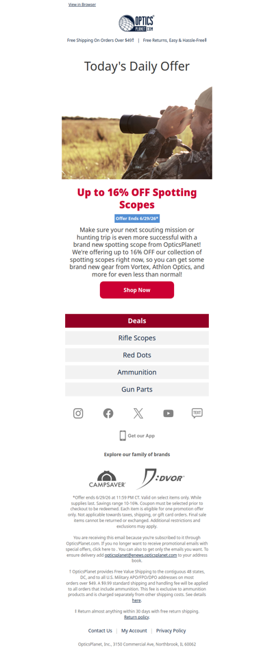 Up to 16% OFF Spotting Scopes!