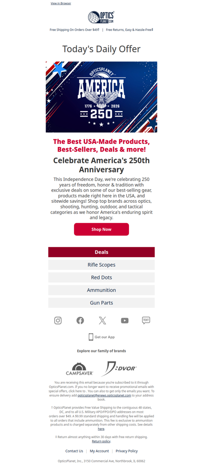 Celebrate 250 Years of America & Freedom