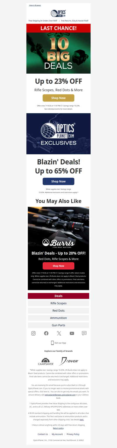 Last Chance: 10 Big Deals!