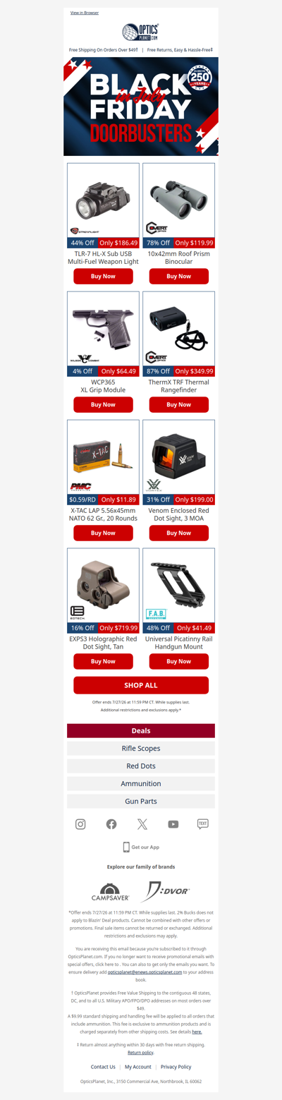 DOORBUSTERS: It’s Black Friday in July 👉
