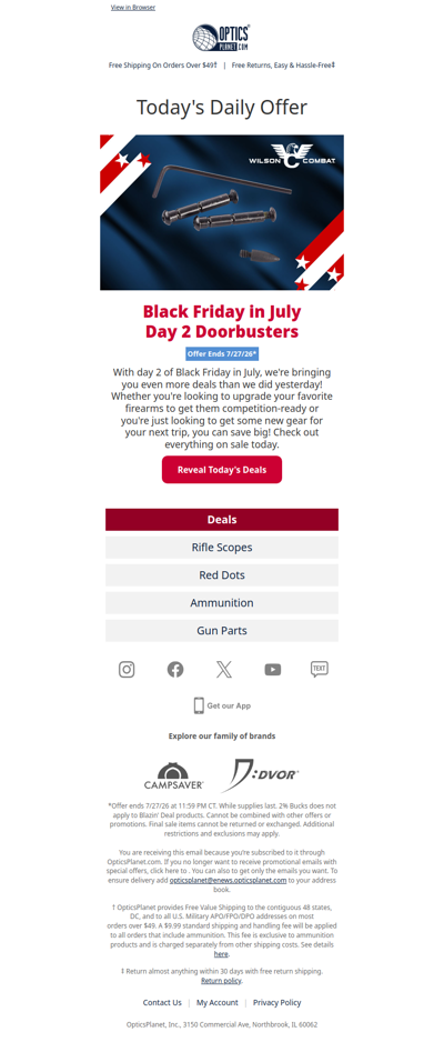 Day 2 of Black Friday in July!
