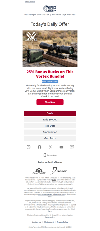 25% Bonus Bucks on This Vortex Bundle!