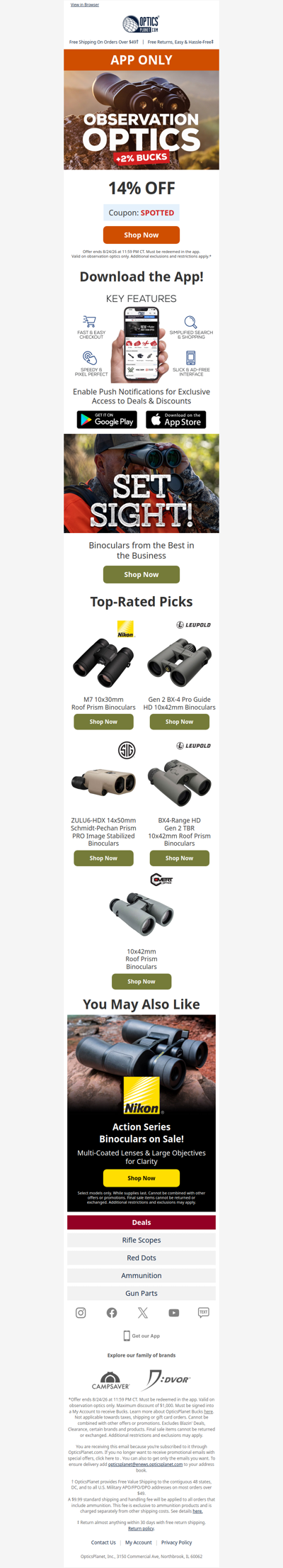 14% OFF Observation Optics in the App