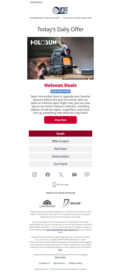 Huge Savings on Holosun Gear!