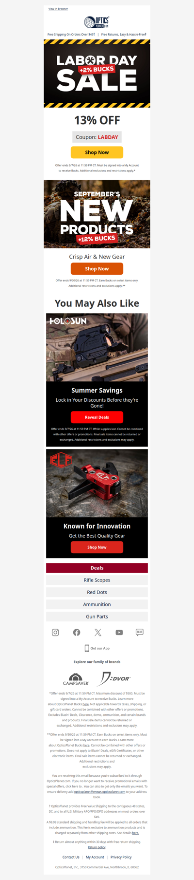Happening Now! Labor Day Savings