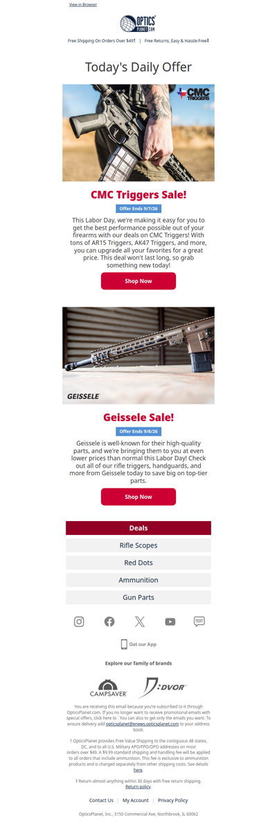 CMC Triggers & Geissele On Sale!