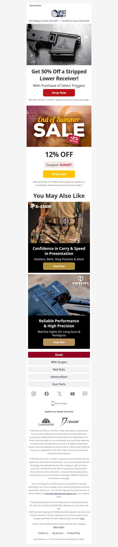 Get 50% OFF a RISE Armament Lower!