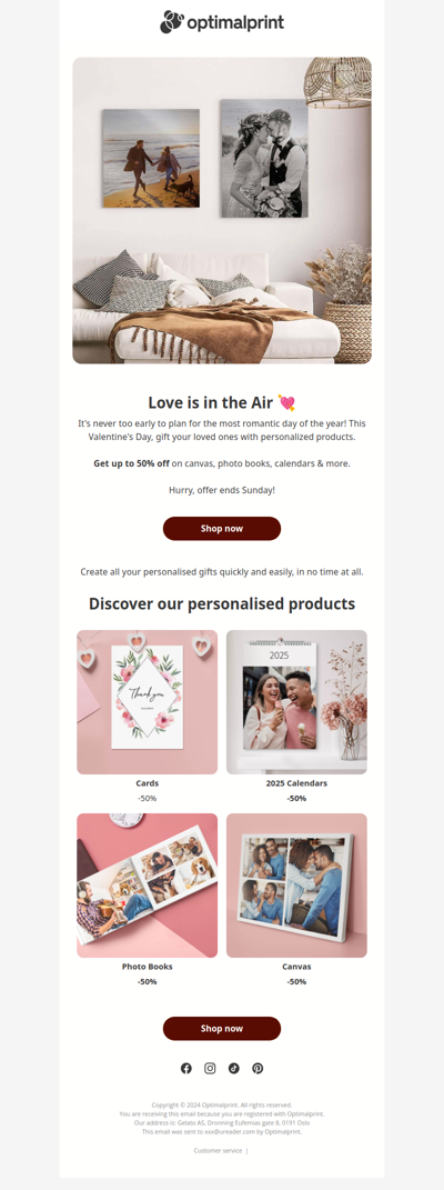 , Personalise the Love! Up to 50% off