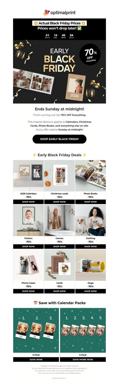 Less Than 48 Hours ⏰ 70% OFF Everything ⚫ Early Black Friday