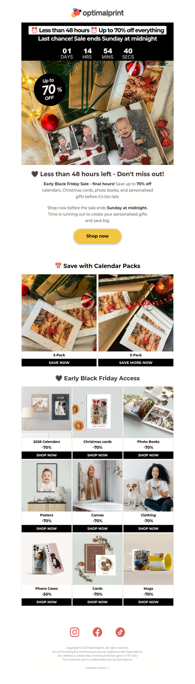 ⚫ Less than 48 hours ⏰ Up to 70% OFF Early Black Friday