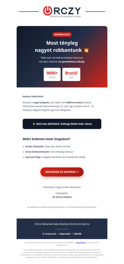 Óriási kisöprés: 9000+ termék akcióban