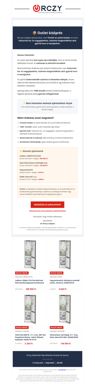 🔥 Új outlet ajánlat: akár gyártói áron vihető!