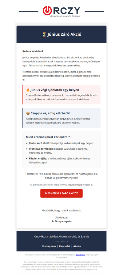 Kedvezményes ajánlatok a hónap végére