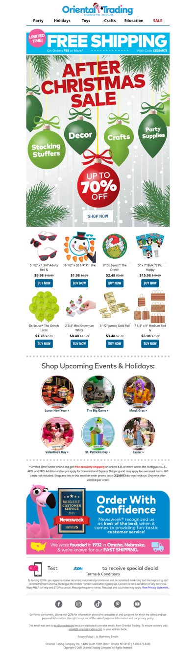 Score 70% Off at Our After Christmas Sale! ❄️🫶