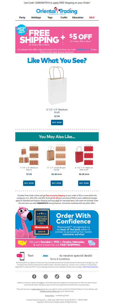 Order Now and We’ll Take Care of Shipping + $5 Off!