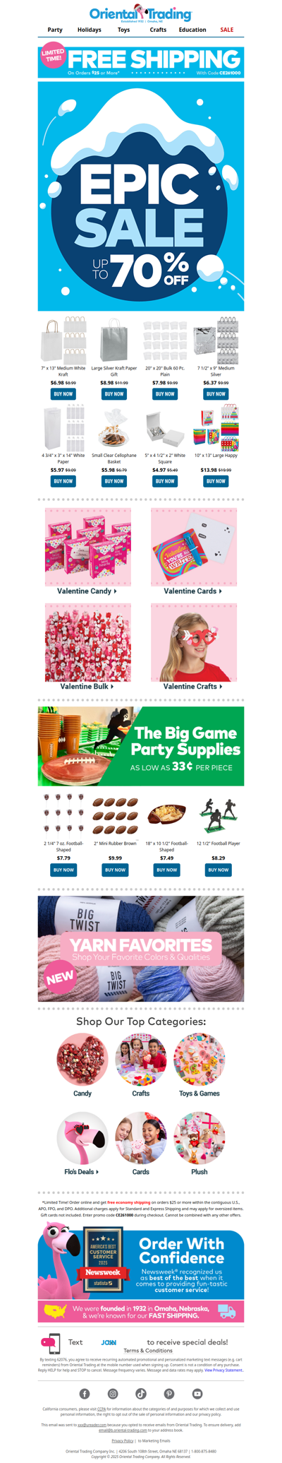 Sales up to 70% off + Free Shipping = 🤯