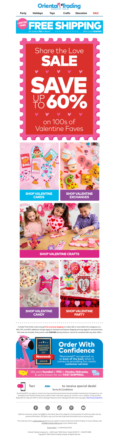 We're Sharing the Love💕 Get up to 60% off and FREE Shipping!