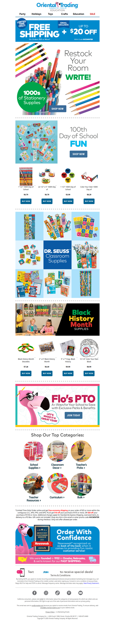 Restock Your Room with Free Shipping + $20 Off!