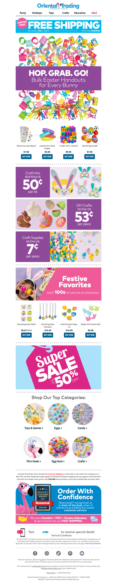 🐇  Hop into Savings on Easter Essentials!