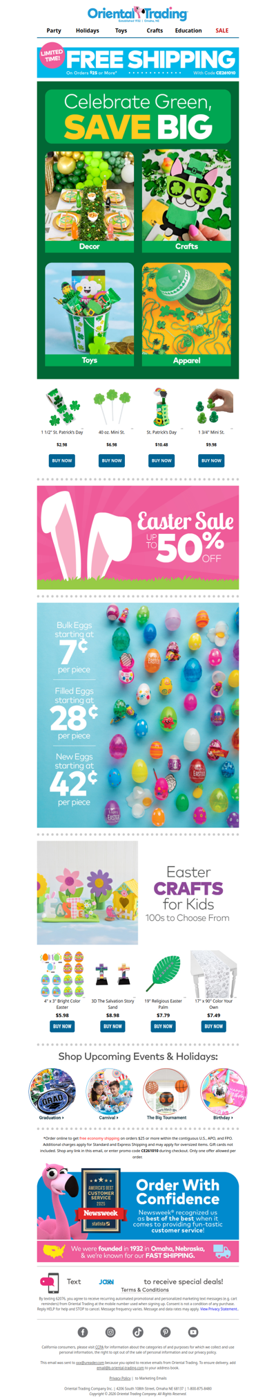 Today's Your Lucky Day 🍀 Shop Our Top St. Patrick's Supplies While They Last!