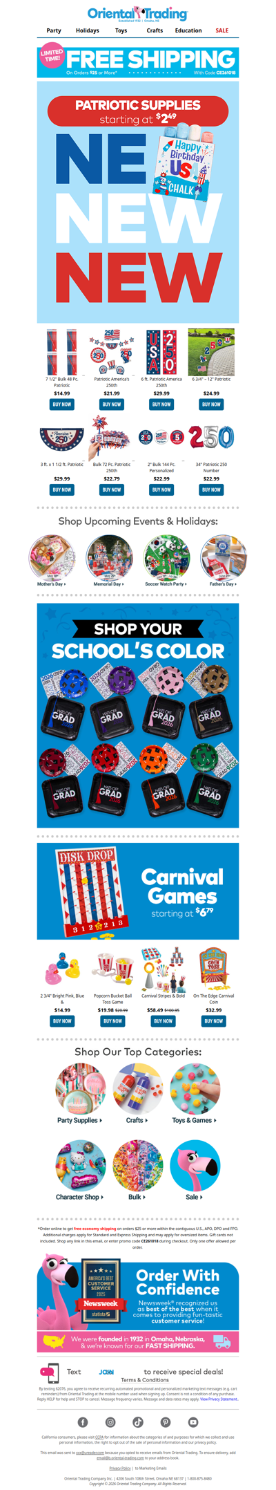 Red, White, and NEW! Shop Patriotic Supplies for Less!