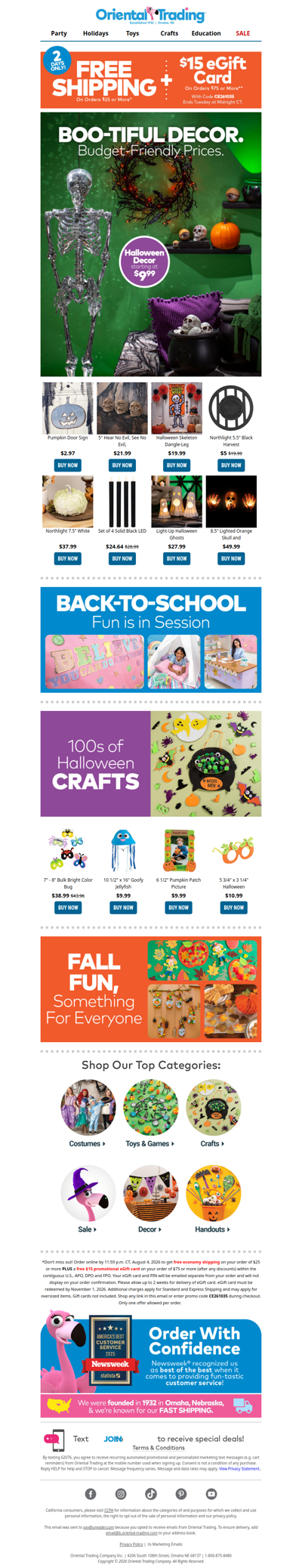 👻 Spooktacular Savings: Free Shipping + $15 eGift Card