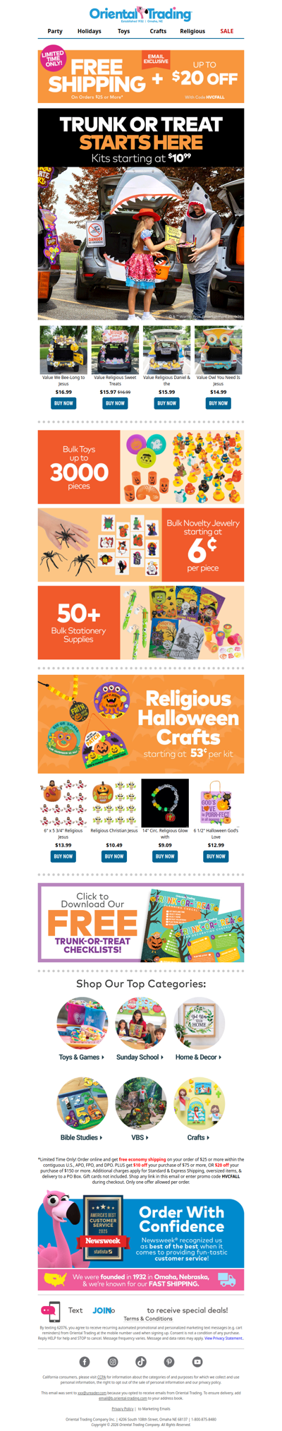 ✝️Trunk or Treat Starts Here + Free Shipping & Up to $20 Off