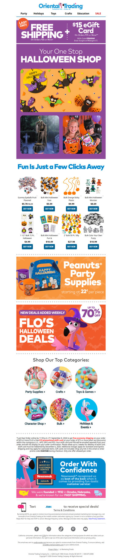 👻 Sup, Boo? Don't Miss Free Shipping + $15 eGift Card!