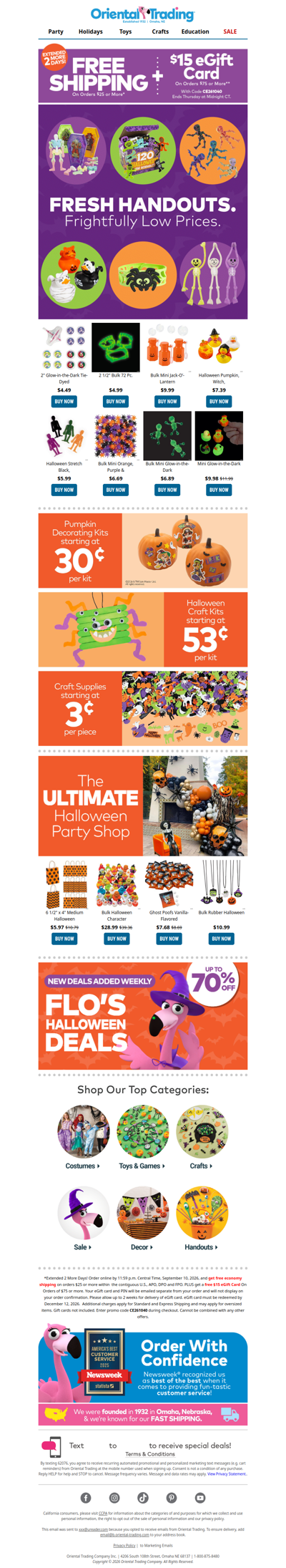 Check This Out While it Lasts: Free Shipping + $15 eGift Card 👻
