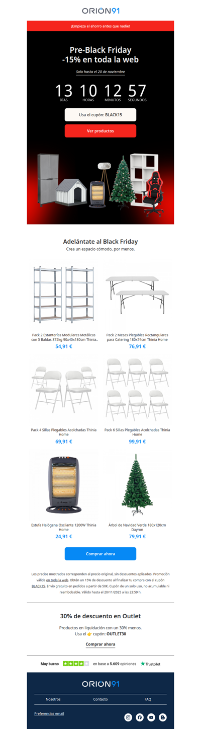 Llega Pre-Black Friday 🖤 -15% Dto. en TODO