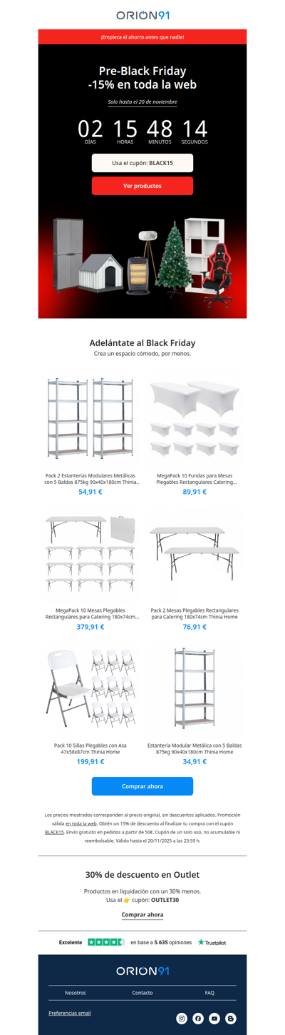 Últimos días de Pre-Black Friday 🖤 -15% en TODO