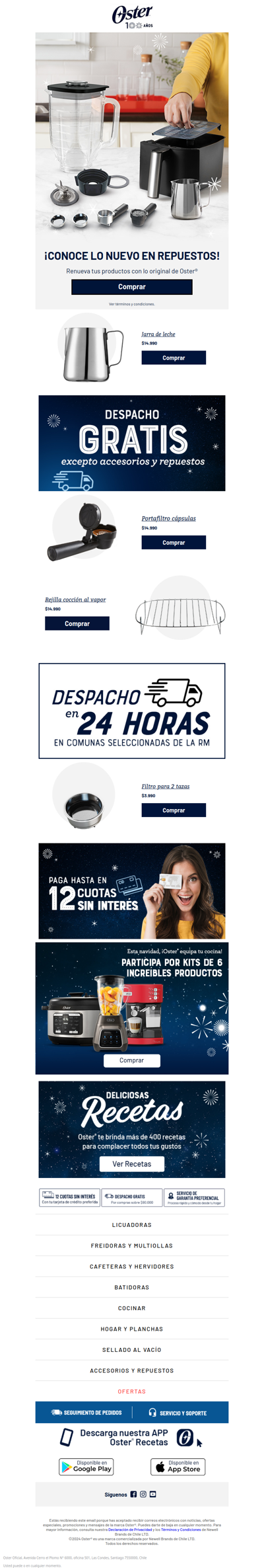 🔧 ¡Conoce lo nuevo en repuestos Oster® y renueva tus productos!