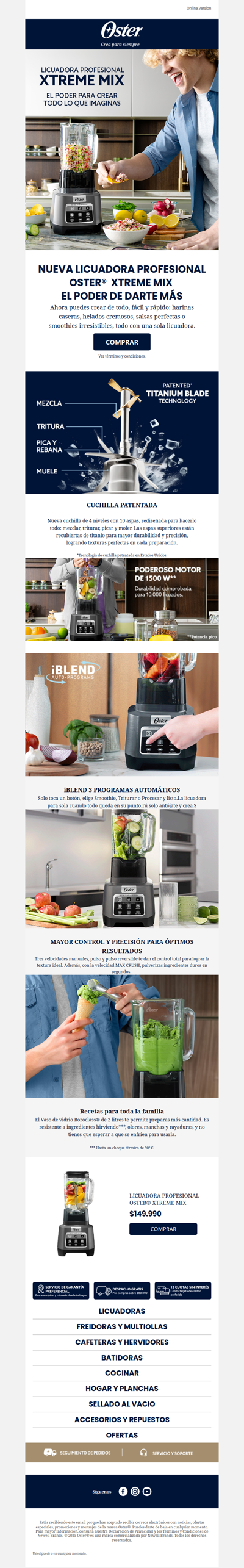 ⚡ ¡Nueva Licuadora Xtreme Mix!