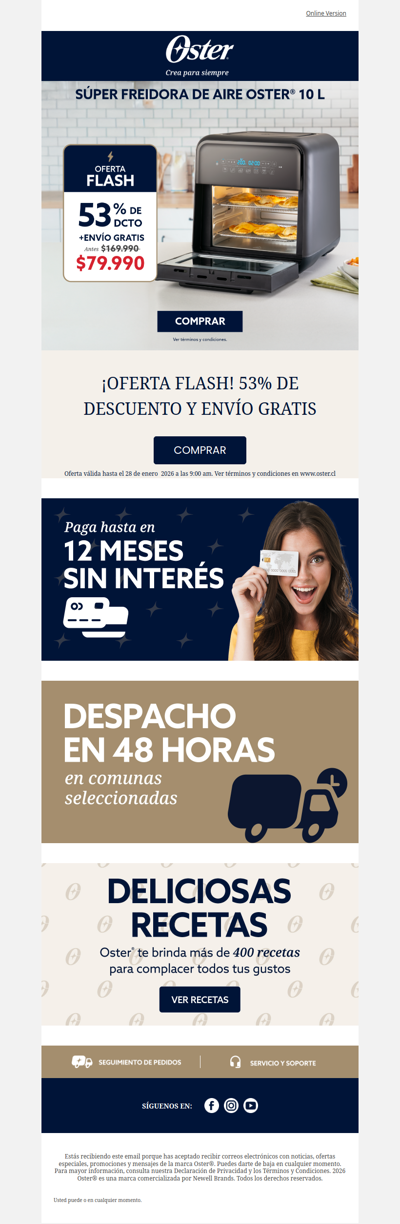 💥Oferta Flash Lleva tu Súper Freidora de Aire con 53% Dcto.