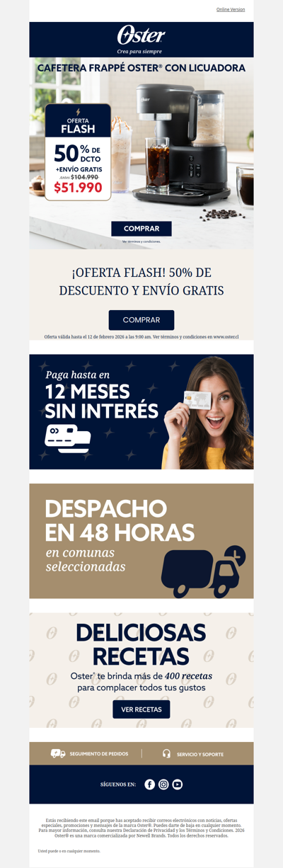 Oferta Flash 50% Dcto. Cafetera Frappé ❄️